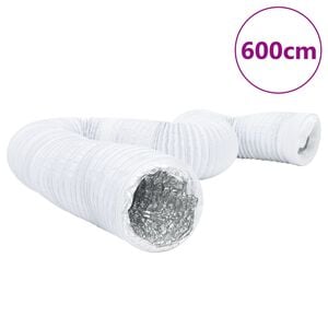 vidaXL Conductă de ventilație, 6 m, &Oslash;15 cm, aluminiu și PVC