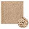 vidaXL Covor ZIZUR aspect iută, 240x240cm, pentru interior și exterior