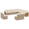vidaXL Set canapele de grădină, 13 piese, cu perne, bej, poliratan