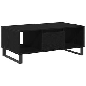 vidaXL Masă de cafea Stejar Negru 90 x 50 x 36.5 cm Lemn prelucrat