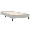 vidaXL Pat box spring cu saltea, gri deschis, 90x220 cm, catifea