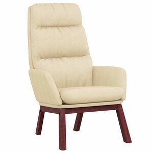 vidaXL Scaun de relaxare, crem, material textil