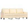 vidaXL Set de canapele cu perne, 2 piese, crem, textil