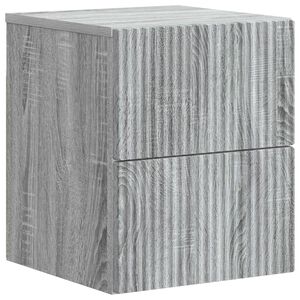 vidaXL Dulap de noapte suspendat Sonoma gri 33 x 34,5 x 40 cm