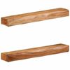 vidaXL Rafturi de perete 2 buc 80x17x8 cm din lemn masiv de salc&acirc;m