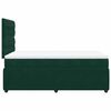 vidaXL Pat box spring cu saltea, verde &icirc;nchis, 120x200 cm, catifea