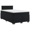 vidaXL Pat boxspring cu saltea Negru 120 x 190 cm Catifea