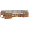 vidaXL Set de canapele de exterior 6 pcs Gri natural și deschis