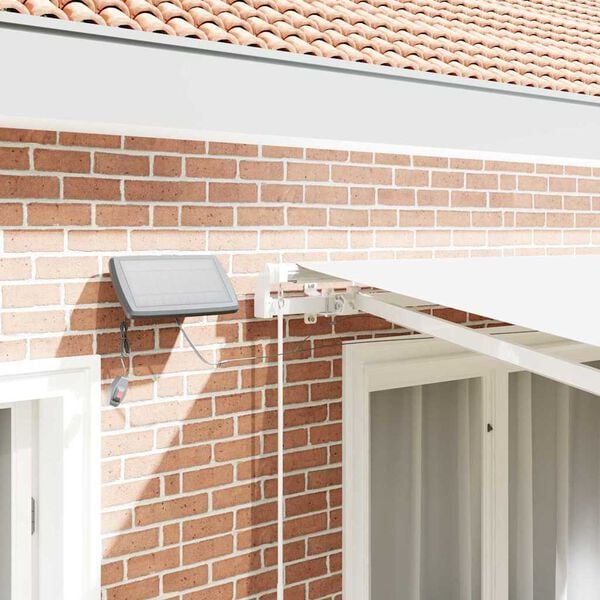 vidaXL Cortina Retractabilă Alb 350 x 250 cm Material textil și oțel