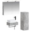 vidaXL Set dulap baie 4 pcs Gri Beton 50 x 14,5 x 70 cm Lemn prelucrat