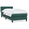 vidaXL Pat box spring cu saltea, verde închis, 100x210 cm, catifea