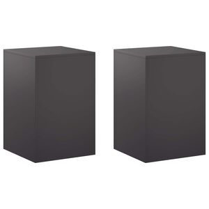 vidaXL Suport pentru plante 2 pcs Negru 40 x 40 x 60 cm Oțel