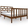 vidaXL Cadru de pat, maro miere, 140x190 cm, lemn masiv de pin