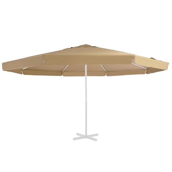 vidaXL P&acirc;nză de schimb umbrelă de soare de exterior gri taupe 515 cm
