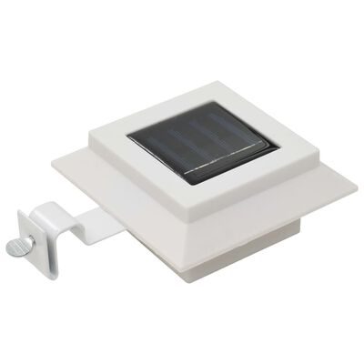 vidaXL Lămpi solare de exterior, 12 buc., alb, 12 cm, pătrat, LED