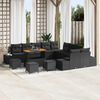 vidaXL Set de canapele pentru grădină 14 pcs Negru Rattan poli