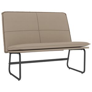 vidaXL Bancă, cappuccino, 100x75x76 cm, piele ecologică