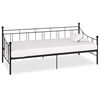 vidaXL Cadru pat de zi, negru, 90x200 cm, metal