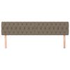 vidaXL Tăblii de pat, gri taupe, 180x7x78/88 cm, textil
