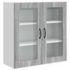 vidaXL Dulap de sticlă pentru perete PORTO Gri Sonoma 80 x 31 x 80 cm