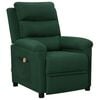 vidaXL Fotoliu de masaj, verde &icirc;nchis, material textil