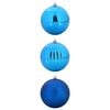 vidaXL Set de globuri de Crăciun XXL 3 buc. albastru &Oslash; 25 cm Plastic