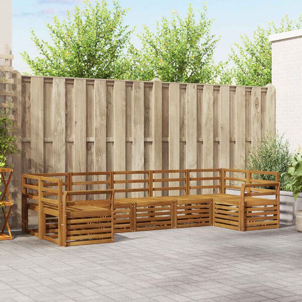 vidaXL Seturi de canapele 7 pcs natural Lemn Solid de Acacia