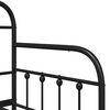 vidaXL Cadru de pat de zi cu headboard Negru 75 x 190 cm Oțel