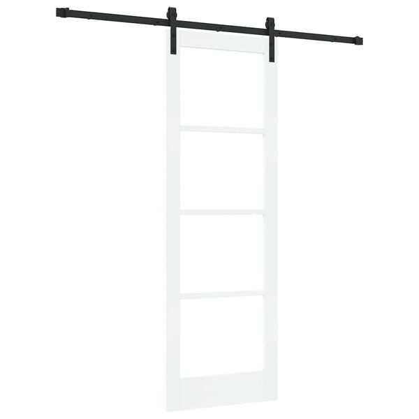 vidaXL Ușă glisantă ORKDAL Alb și negru 73,5 x 211 cm
