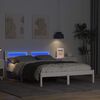 vidaXL Cadru de pat cu headboard Alb 120 x 200 cm Lemn de pin masiv