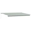 vidaXL Copertină retractabilă Verde și alb 500 &times; 300 cm