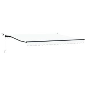 vidaXL Copertină retractabilă Alb 400 &times; 350 cm Poliester