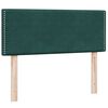 vidaXL Pat box spring cu saltea, verde &icirc;nchis, 120x220 cm, catifea
