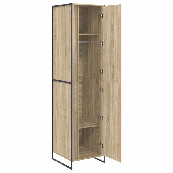 vidaXL Dressing cu ușă 2 pcs Sonoma 50 x 50 x 200 cm Lemn compozit