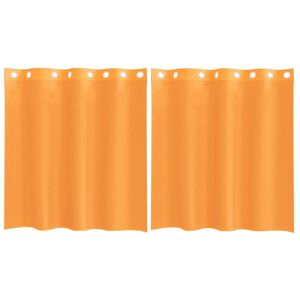 vidaXL Perdele Voile cu Oeli 2 buc Portocaliu 140x140 cm