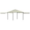 vidaXL Pavilion cu acoperiș dublu extins, 3x3x2,75 m, crem, 180 g/m&sup2;
