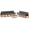 vidaXL Set de canapele de exterior cu pernă 7 pcs Natural și Antracit