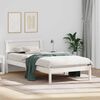 vidaXL Cadru de pat cu headboard Alb 90 x 190 cm Lemn de pin masiv