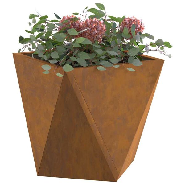 vidaXL Jardinieră 2 pcs Ruginit 30 x 30 x 30 cm