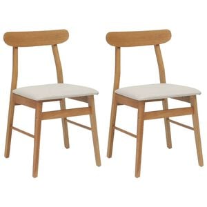 vidaXL Scaun de sufragerie 2 buc. Lemn Solid de Cauciuc