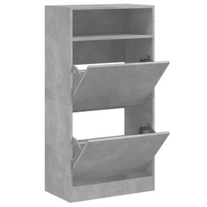 vidaXL Pantofar, gri beton, 60x34x116 cm, lemn compozit