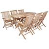 vidaXL Set de Mobilier pentru Grădină 7 buc. natural Lemn solid de tec