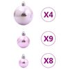 vidaXL Baldouri de Crăciun 98 buc Roz &Oslash;3/4/6 cm