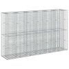 vidaXL Pat ridicat din gabion 3 buc. 250 x 50 x 150 cm Oțel Galvanizat