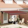 vidaXL Cortina Retractabilă Manual Roșu și Negru 350 x 250 cm țesătură