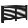 vidaXL Mască pentru calorifer, negru, 152 x 19 x 81,5 cm, MDF
