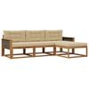 vidaXL Set de canapele de exterior 4 buc. Natural și Bej