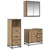 vidaXL Set de mobilier pentru baie 3 buc. Stejar Artizanal