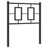 vidaXL Tăblie de pat de schimb metalică, negru, 75 cm