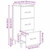 vidaXL Bufet cu sertar Lemn vechi 34 x 34.5 x 90 cm Lemn compozit